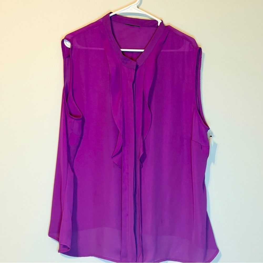 Elegant Purple Sleeveless Blouse